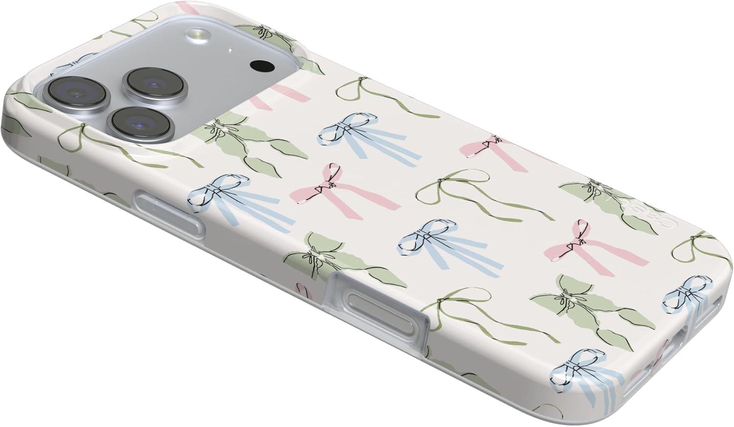 imageCasely iPhone 17 Pro Case Whimsy Girlie Pastel Bows Compatible with MagSafe Classic Ultra Thin Design