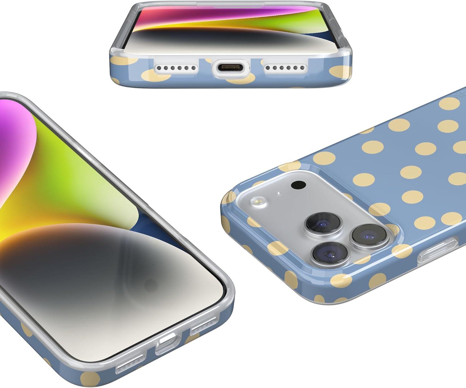imageCasely iPhone 17 Pro Case in the Spotlight Pastel Polka Dot Compatible with MagSafe Classic Ultra Thin Design