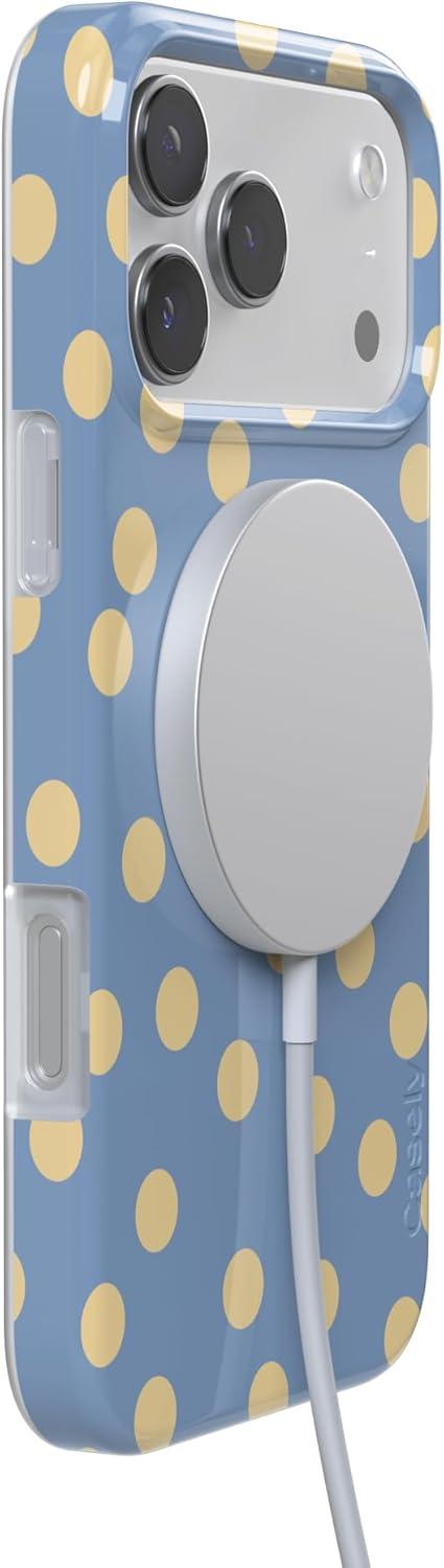 imageCasely iPhone 17 Pro Case in the Spotlight Pastel Polka Dot Compatible with MagSafe Classic Ultra Thin Design