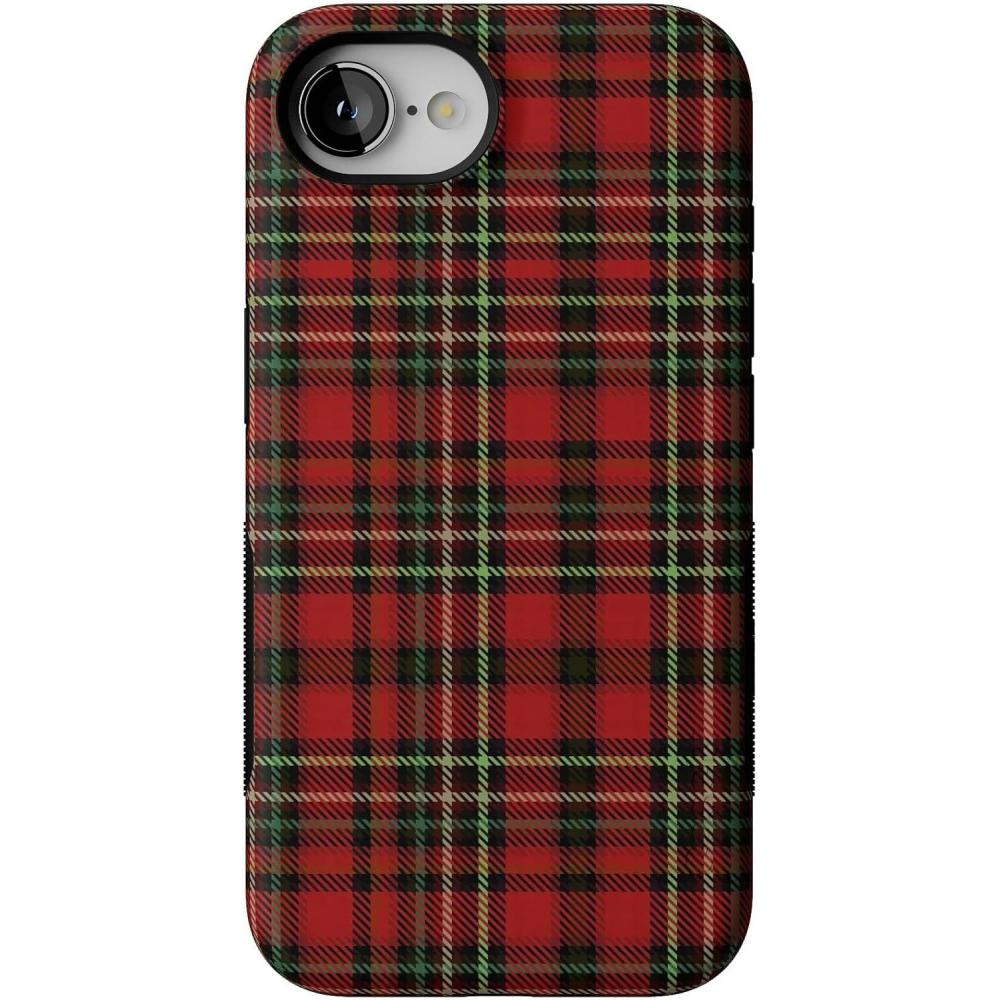 imageCasely iPhone 16e Case The Boyfriend Collection Army Green Bold Protective Design MagSafe Compatible DesignFireside Flannel Signature Plaid