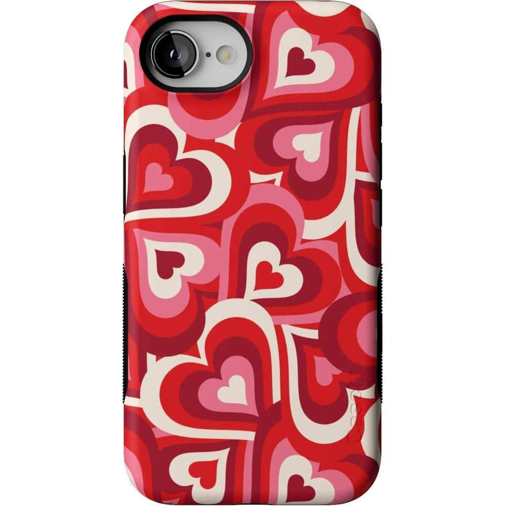 imageCasely iPhone 16e Case The Boyfriend Collection Army Green Bold Protective Design MagSafe Compatible DesignLove Song Remix Ombre Hearts