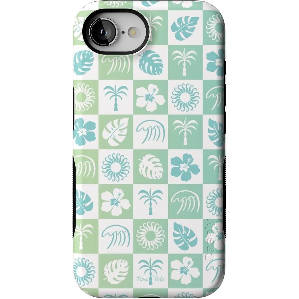 imageCasely iPhone 16e Case The Boyfriend Collection Army Green Bold Protective Design MagSafe Compatible DesignPura Vida Coastal Checkers
