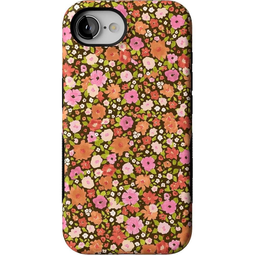 imageCasely iPhone 16e Case The Boyfriend Collection Army Green Bold Protective Design MagSafe Compatible DesignRustic Roses Boho Bouquet