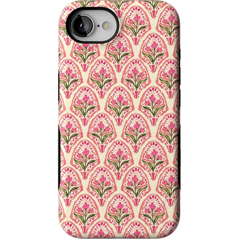 imageCasely iPhone 16e Case The Boyfriend Collection Army Green Bold Protective Design MagSafe Compatible DesignTulip Tapestry Jenna Palek x Casely