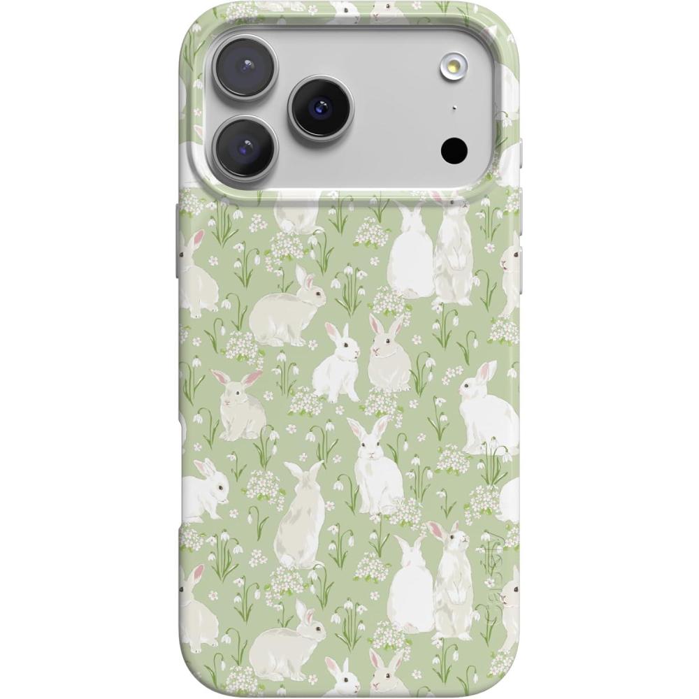 imageCasely iPhone 17 Pro Case Hop to it Green Bunny Compatible with MagSafe Classic Ultra Thin Design