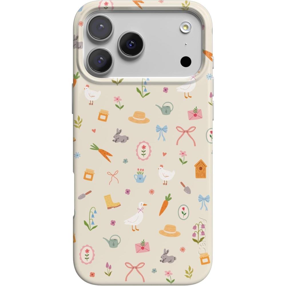 imageCasely iPhone 17 Pro Case Hoppy Garden Spring Things Compatible with MagSafe Classic Ultra Thin Design