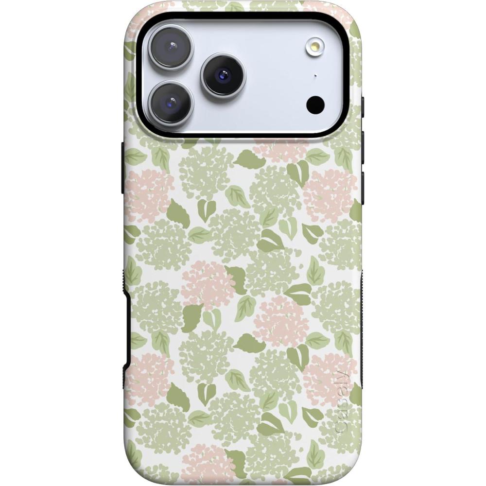 imageCasely iPhone 17 Pro Case Hydrangea Haze Floral Garden Bold Protective Design Compatible with MagSafe