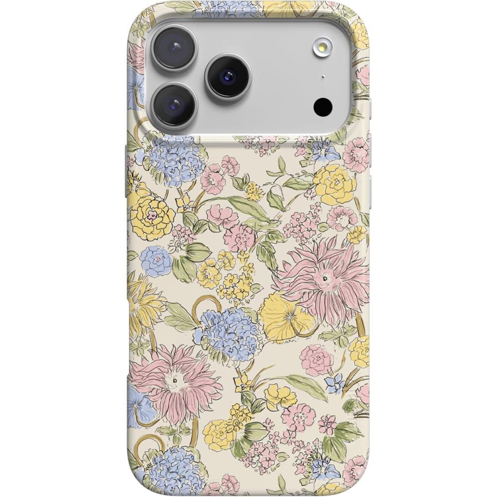 imageCasely iPhone 17 Pro Case Prairie Blooms Pastel Floral Compatible with MagSafe Classic Ultra Thin Design