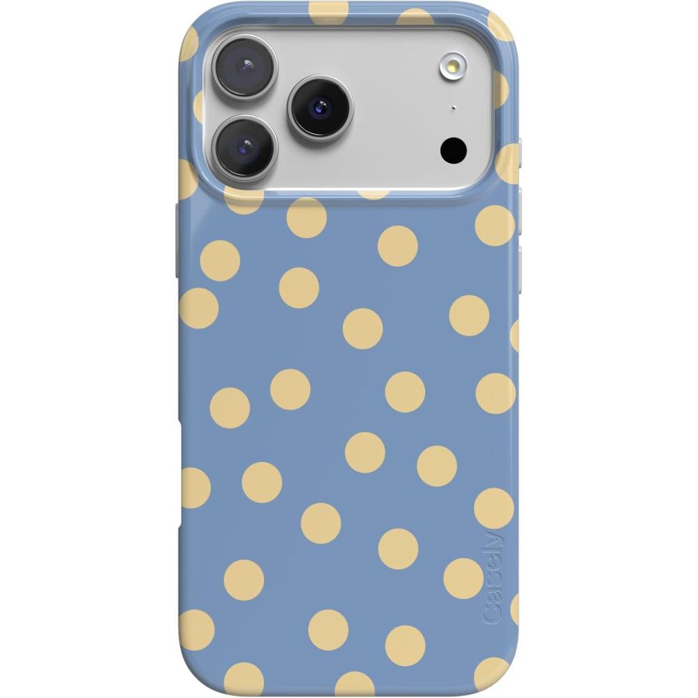 imageCasely iPhone 17 Pro Case in the Spotlight Pastel Polka Dot Compatible with MagSafe Classic Ultra Thin Design