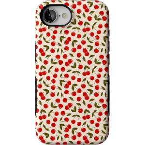 Casely iPhone 16e Case | The Boyfriend Collection | Army Green | Bold Protective Design | MagSafe Compatible Design(Cherry on Top | Red Cherries)