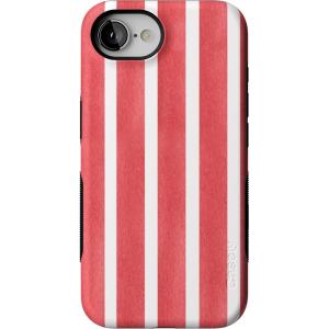 Casely iPhone 16e Case | The Boyfriend Collection | Army Green | Bold Protective Design | MagSafe Compatible Design(East Coast Summer | Red Stripes)