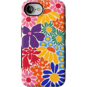 Casely iPhone 16e Case | The Boyfriend Collection | Army Green | Bold Protective Design | MagSafe Compatible Design(Flower Patch | Multi-Color Floral)