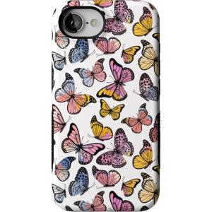 Casely iPhone 16e Case | The Boyfriend Collection | Army Green | Bold Protective Design | MagSafe Compatible Design(Free Spirit | Rainbow Butterfly)