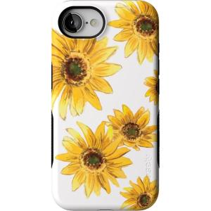 Casely iPhone 16e Case | The Boyfriend Collection | Army Green | Bold Protective Design | MagSafe Compatible Design(Golden Garden | Yellow Sunflower Floral)