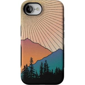 Casely iPhone 16e Case | The Boyfriend Collection | Army Green | Bold Protective Design | MagSafe Compatible Design(Golden Hour | Mountain Sunset)