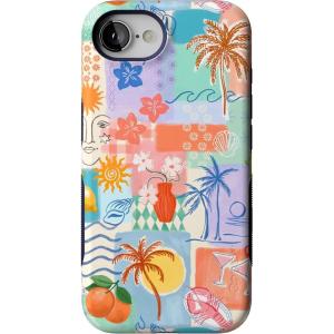 Casely iPhone 16e Case | The Boyfriend Collection | Army Green | Bold Protective Design | MagSafe Compatible Design(Tropical Heat | Beachy Collage)