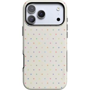 Casely iPhone 17 Pro Case | On the Dot | Rainbow Polka Dot | Bold Protective Design | Compatible with MagSafe