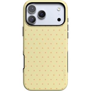 Casely iPhone 17 Pro Case | On the Dot | Yellow Polka Dot | Bold Protective Design | Compatible with MagSafe