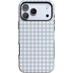 Casely iPhone 17 Pro Case | Pastel Picnic | Blue Gingham | Bold Protective Design | Compatible with MagSafe