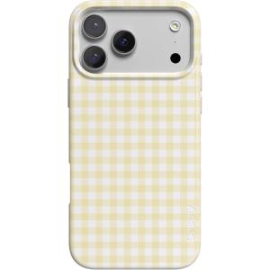 Casely iPhone 17 Pro Case | Pastel Picnic | Yellow Gingham | Compatible with MagSafe | Classic Ultra Thin Design
