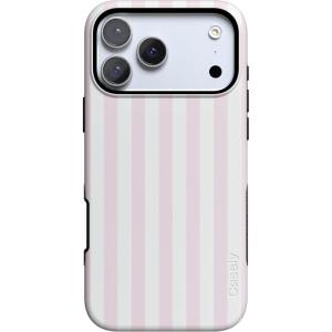 Casely iPhone 17 Pro Case | Pink Stripes | Sunday Best | Bold Protective Design | Compatible with MagSafe