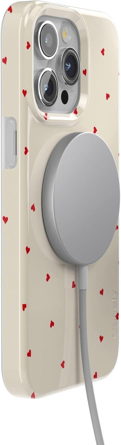 imageCasely iPhone 15 Pro Case Be Mine Tiny Hearts Compatible with MagSafe Classic Ultra Thin Design