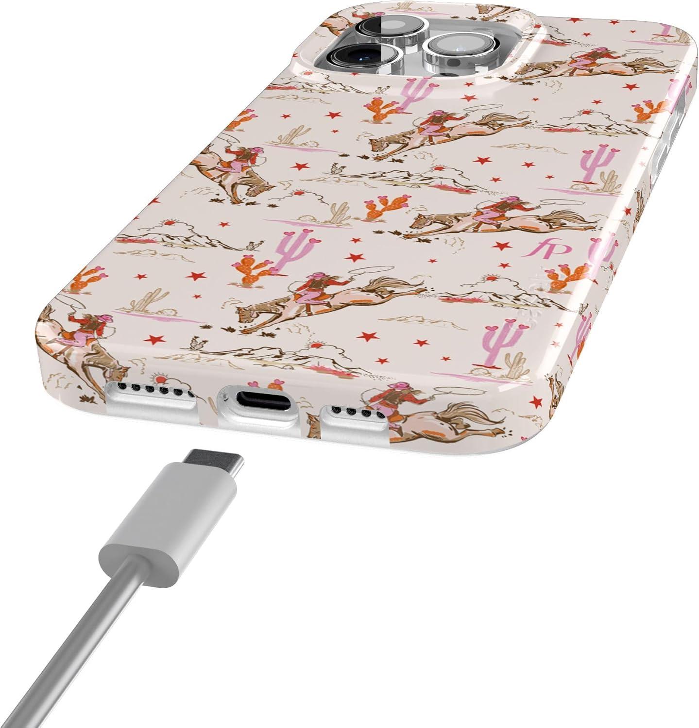 imageCasely iPhone 15 Pro Case Cowgirl Canyon FashionPass x Casely Compatible with MagSafe Classic Ultra Thin Design