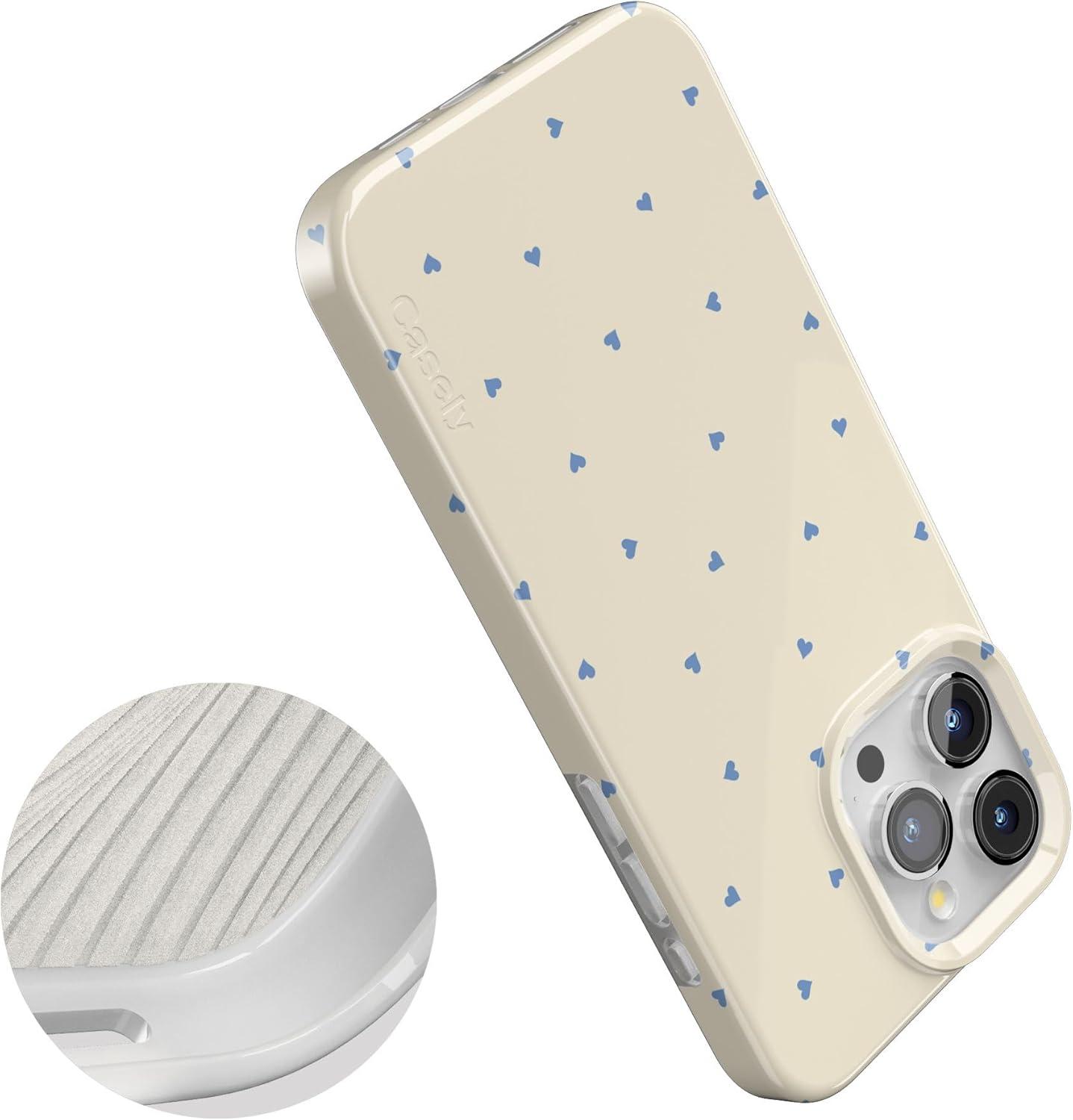 imageCasely iPhone 15 Pro Case Im Yours Tiny Hearts Compatible with MagSafe Classic Ultra Thin Design
