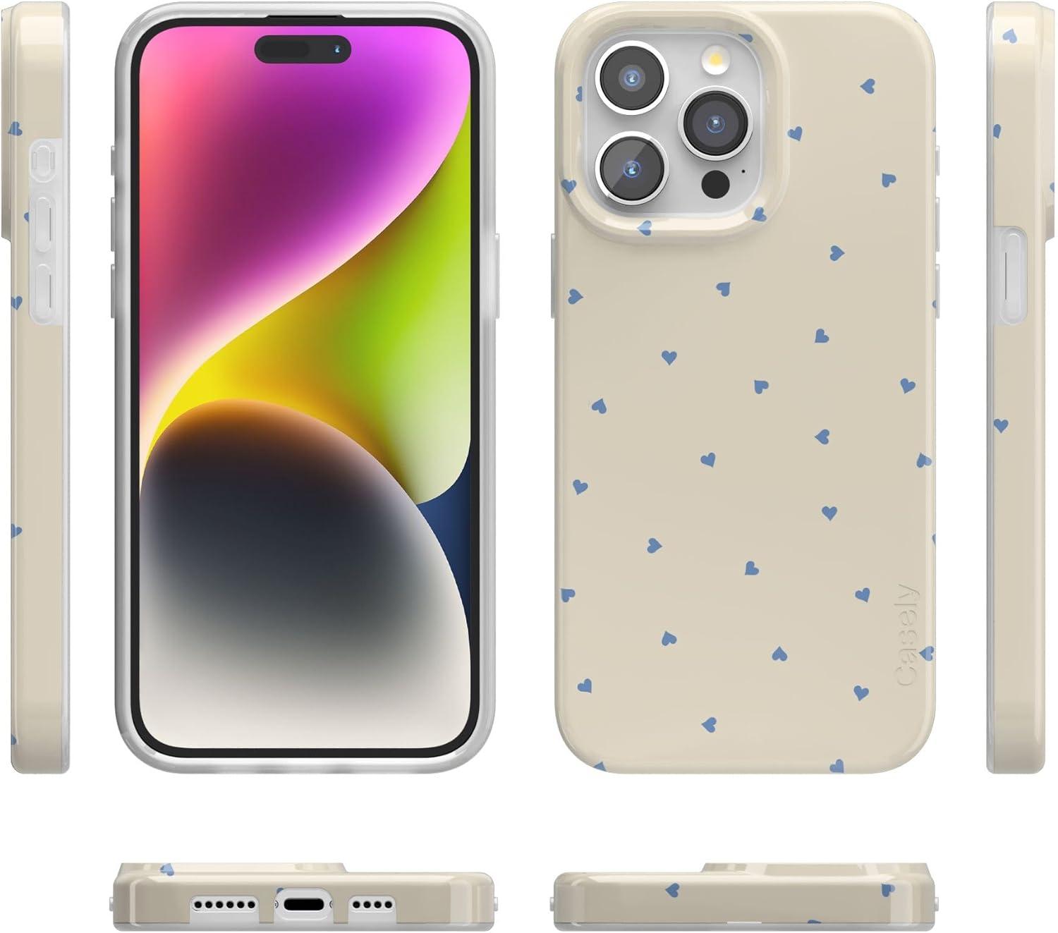 imageCasely iPhone 15 Pro Case Im Yours Tiny Hearts Compatible with MagSafe Classic Ultra Thin Design