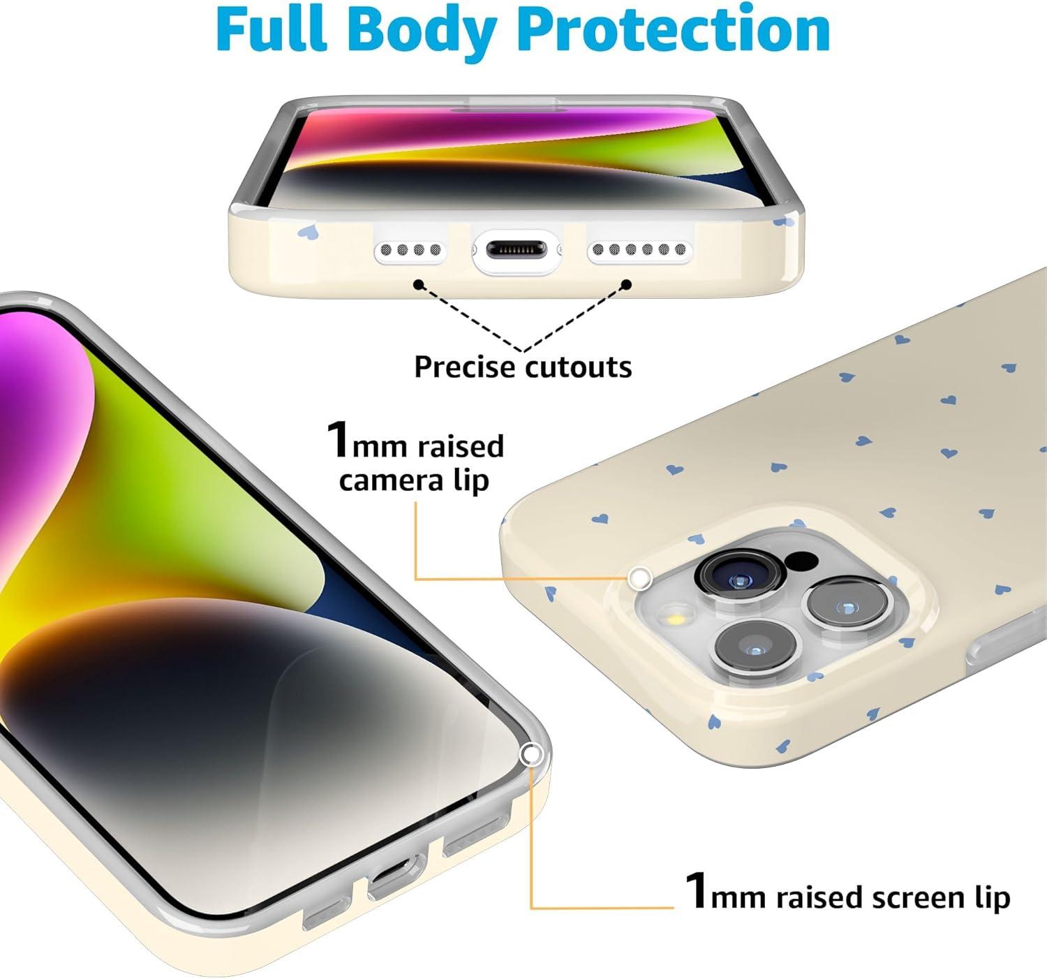 imageCasely iPhone 15 Pro Case Im Yours Tiny Hearts Compatible with MagSafe Classic Ultra Thin Design