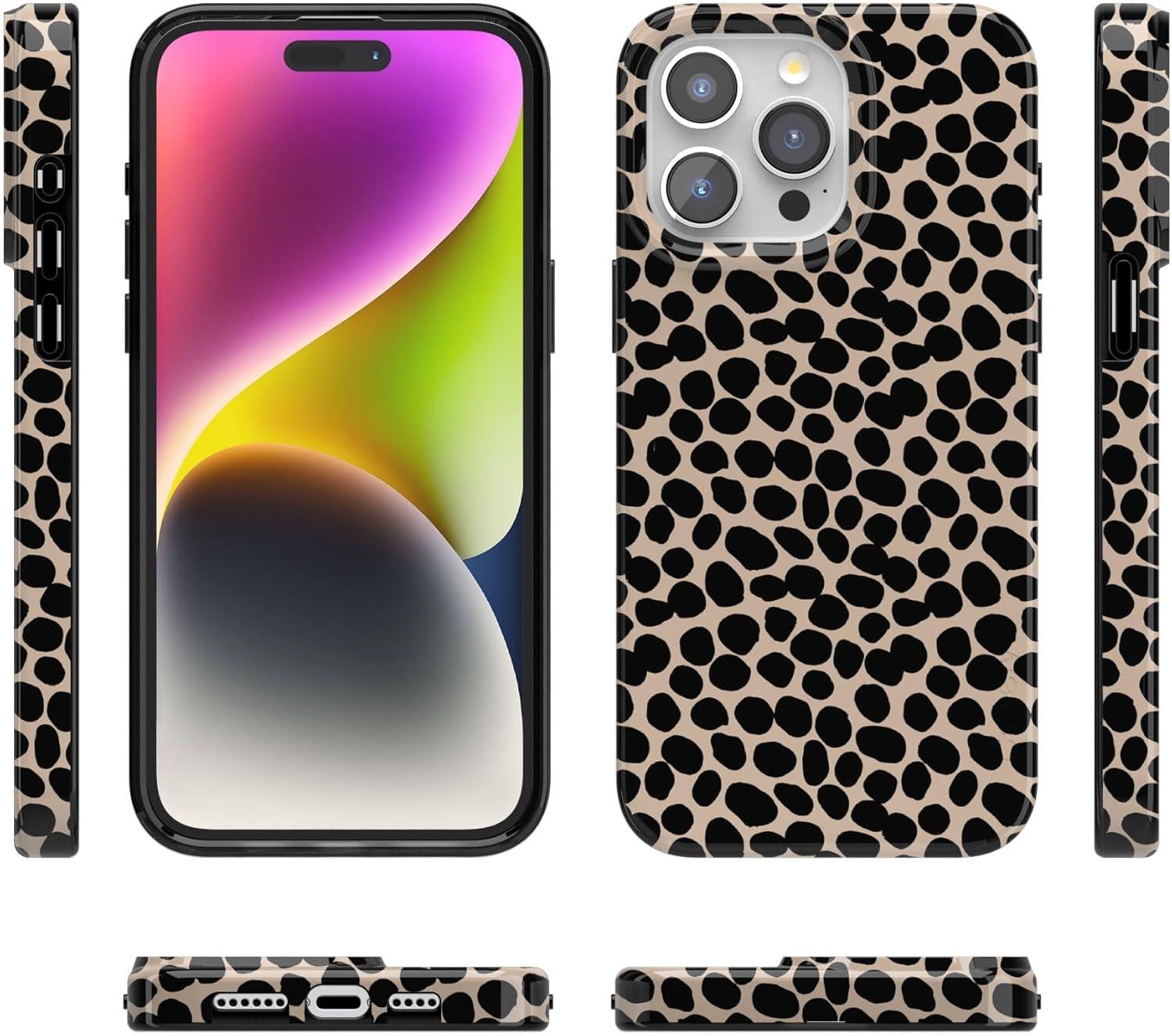 imageCasely iPhone 15 Pro Case Lost in Spots Cheetah Print Compatible with MagSafe Classic Ultra Thin Design