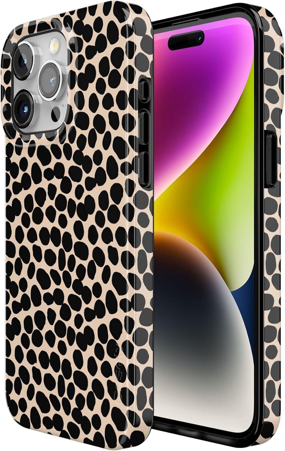 imageCasely iPhone 15 Pro Case Lost in Spots Cheetah Print Compatible with MagSafe Classic Ultra Thin Design
