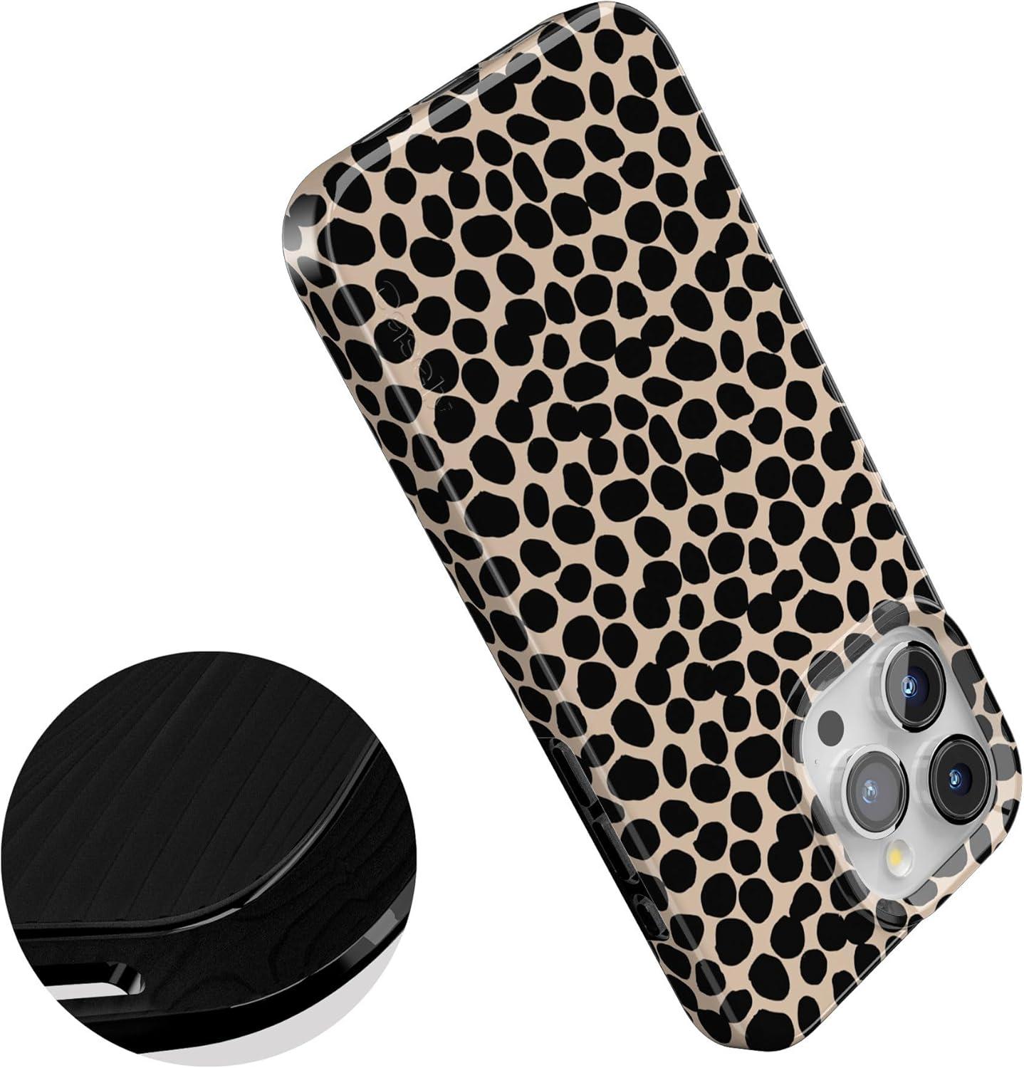 imageCasely iPhone 15 Pro Case Lost in Spots Cheetah Print Compatible with MagSafe Classic Ultra Thin Design