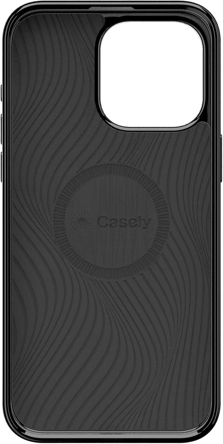 imageCasely iPhone 15 Pro Case Moody Monochrome Bordeaux Rose Compatible with MagSafe Classic Ultra Thin Design