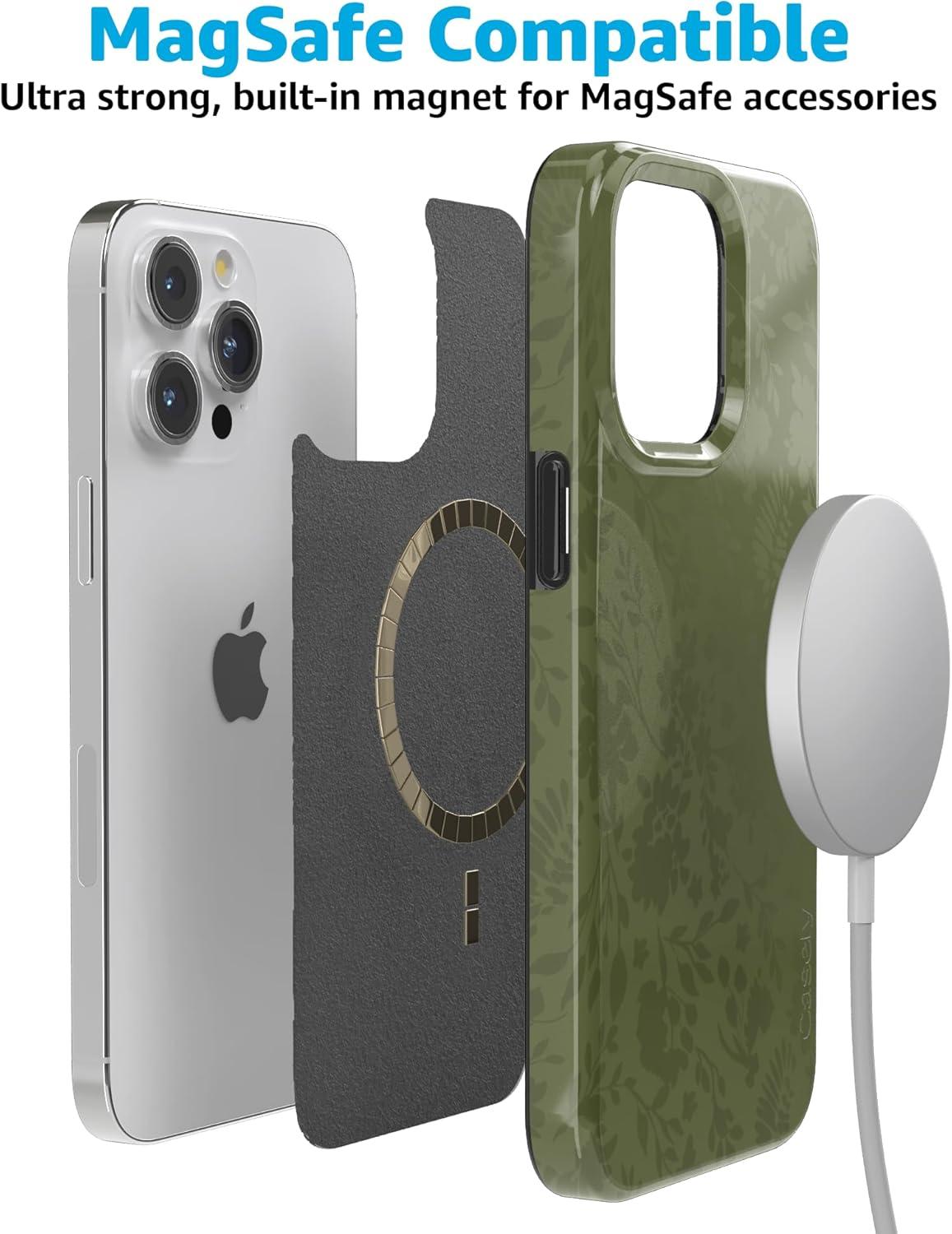 imageCasely iPhone 15 Pro Case Moody Monochrome in the Grove Compatible with MagSafe Classic Ultra Thin Design