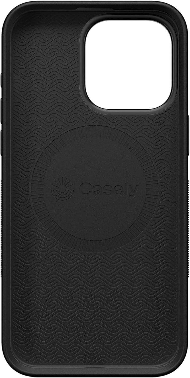 imageCasely iPhone 15 Pro Case Twilight Flora Moody Monochrome Bold Protective Design Compatible with MagSafe