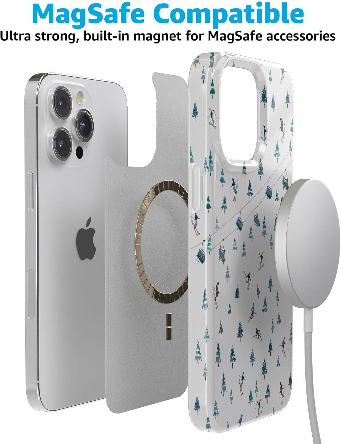 imageCasely iPhone 15 Pro Case Weve Peaked Aprs Ski Mountains Compatible with MagSafe Classic Ultra Thin Design