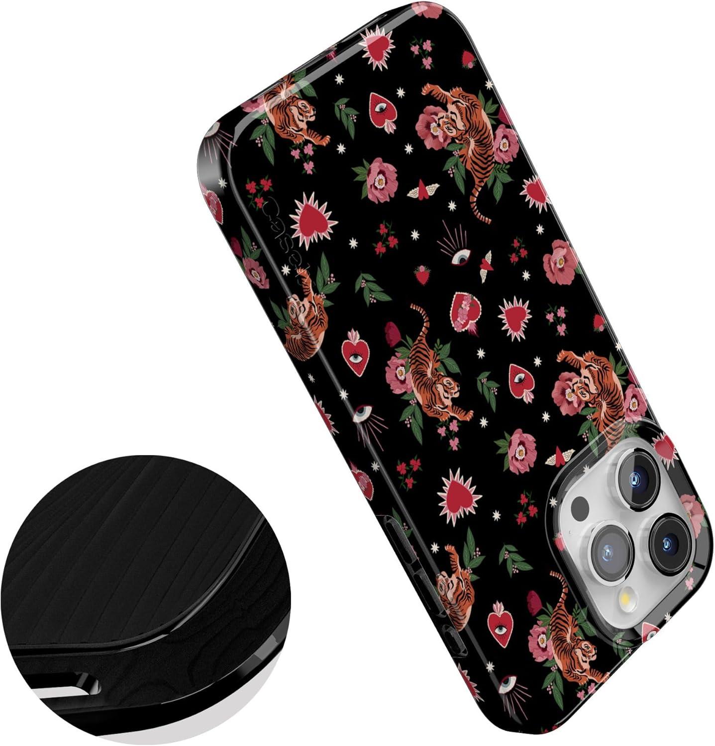 imageCasely iPhone 15 Pro Case Wild at Heart Tiger Compatible with MagSafe Classic Ultra Thin Design