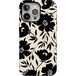 Casely iPhone 15 Pro Case | Dark Fantasy | Contrast Floral | Bold Protective Design | Compatible with MagSafe