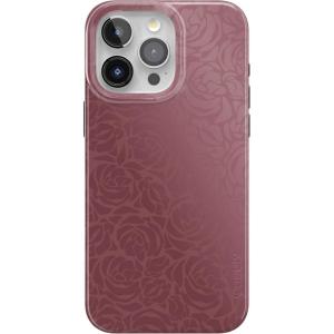 Casely iPhone 15 Pro Case | Moody Monochrome | Bordeaux Rose | Compatible with MagSafe | Classic Ultra Thin Design