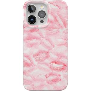 Casely iPhone 15 Pro Case | Sealed with a Kiss | Pink Lipstick | Compatible with MagSafe | Classic Ultra Thin Design