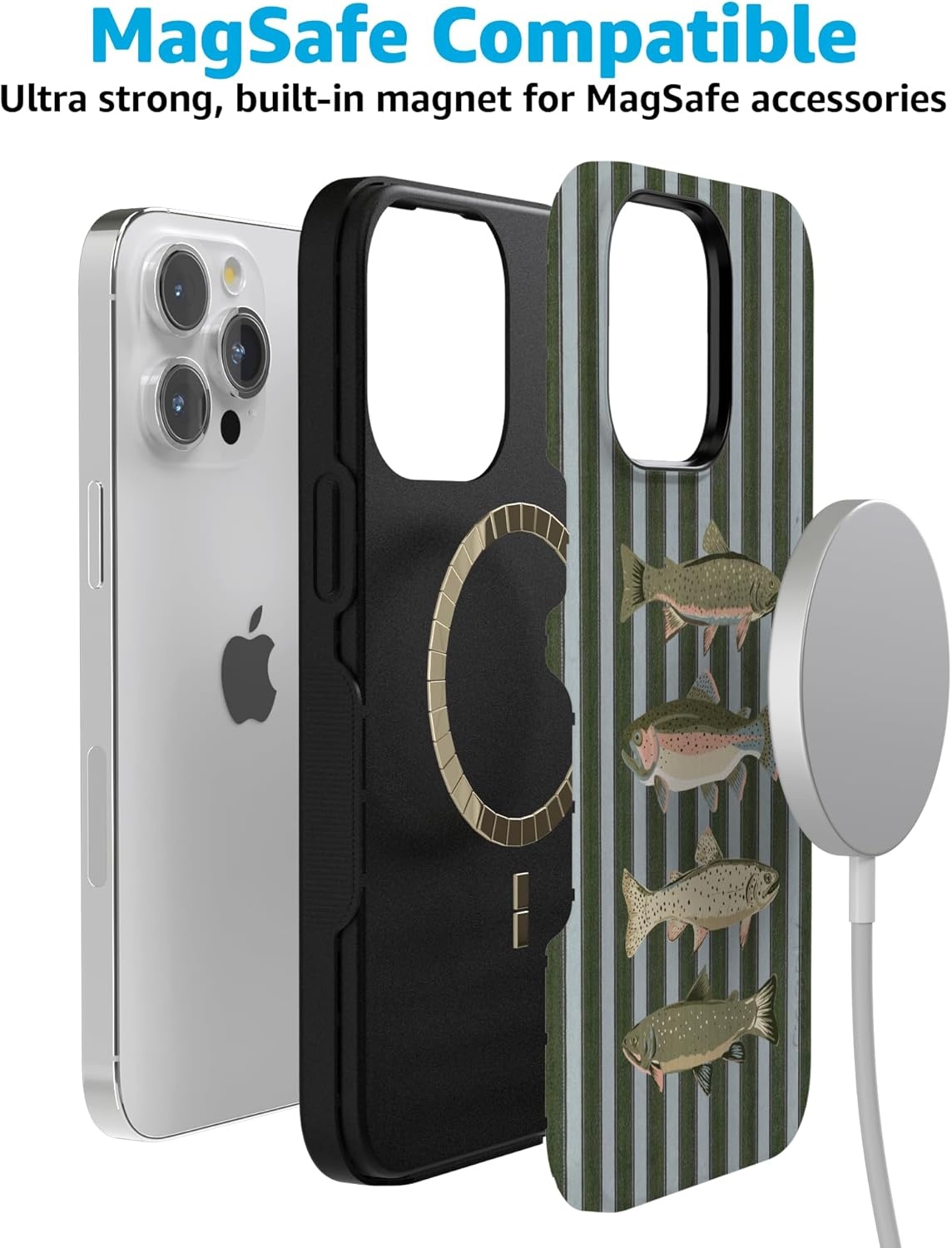 imageCasely iPhone 15 Pro Case Best Catch The Boyfriend Collection Bold Protective Design Compatible with MagSafe