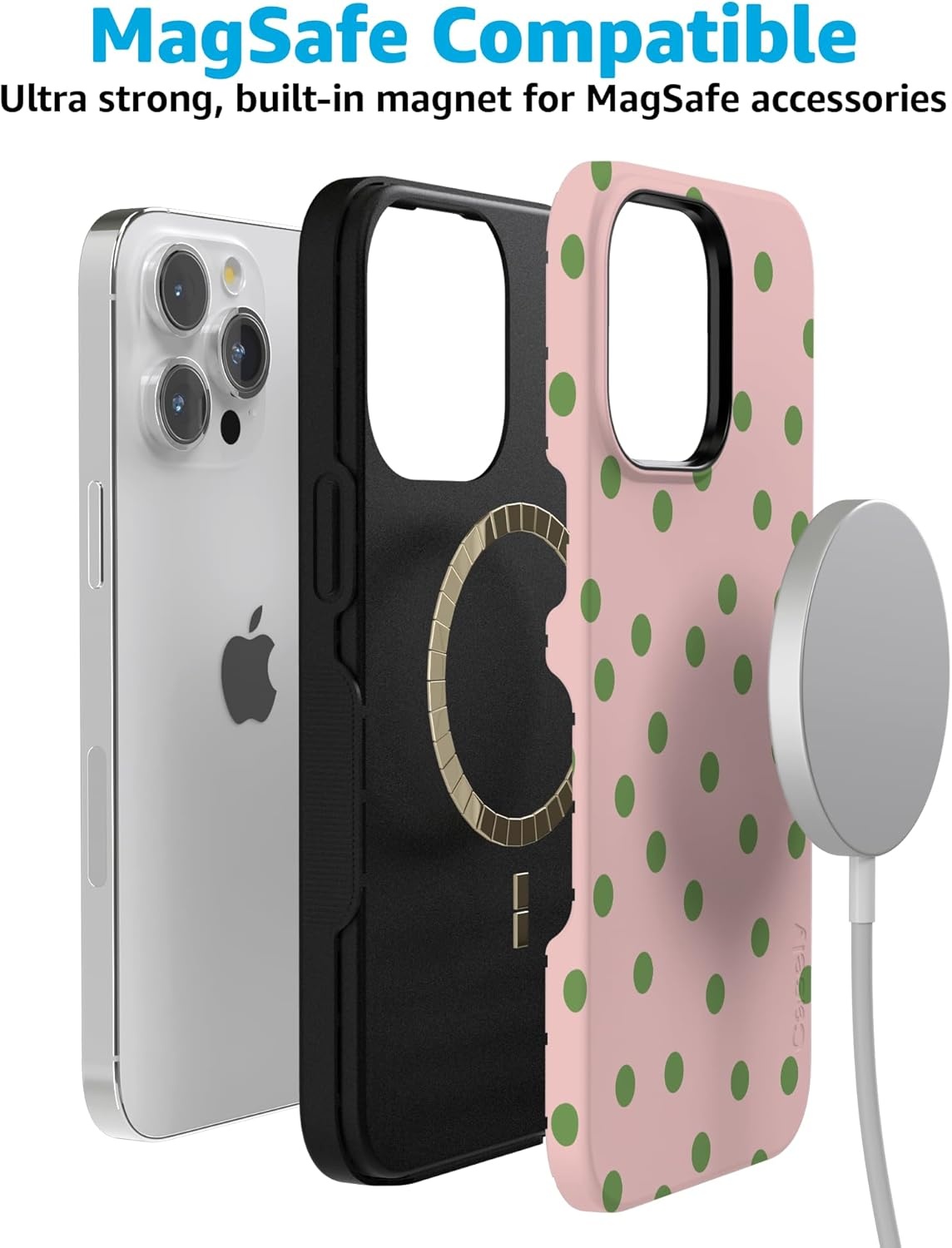 imageCasely iPhone 15 Pro Case Clubhouse Sweet Spot Bold Protective Design Compatible with MagSafe
