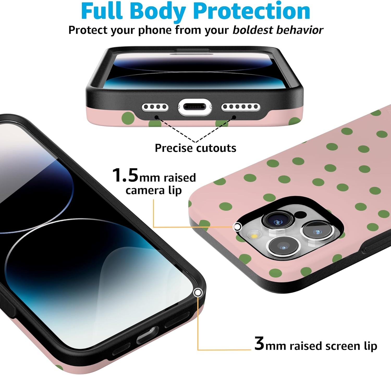 imageCasely iPhone 15 Pro Case Clubhouse Sweet Spot Bold Protective Design Compatible with MagSafe