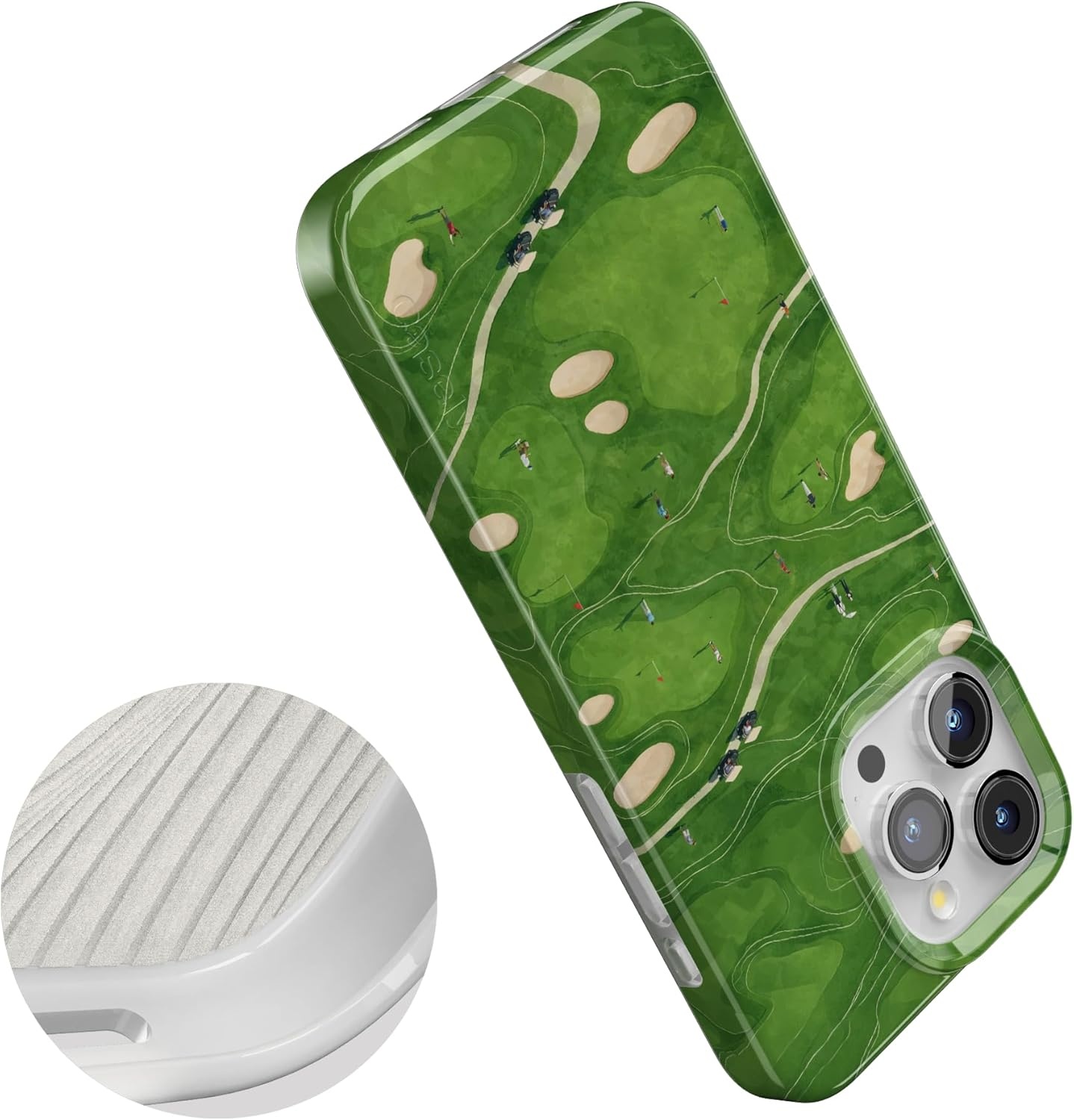 imageCasely iPhone 15 Pro Case Clubhouse The Back Nine Compatible with MagSafe Classic Ultra Thin Design