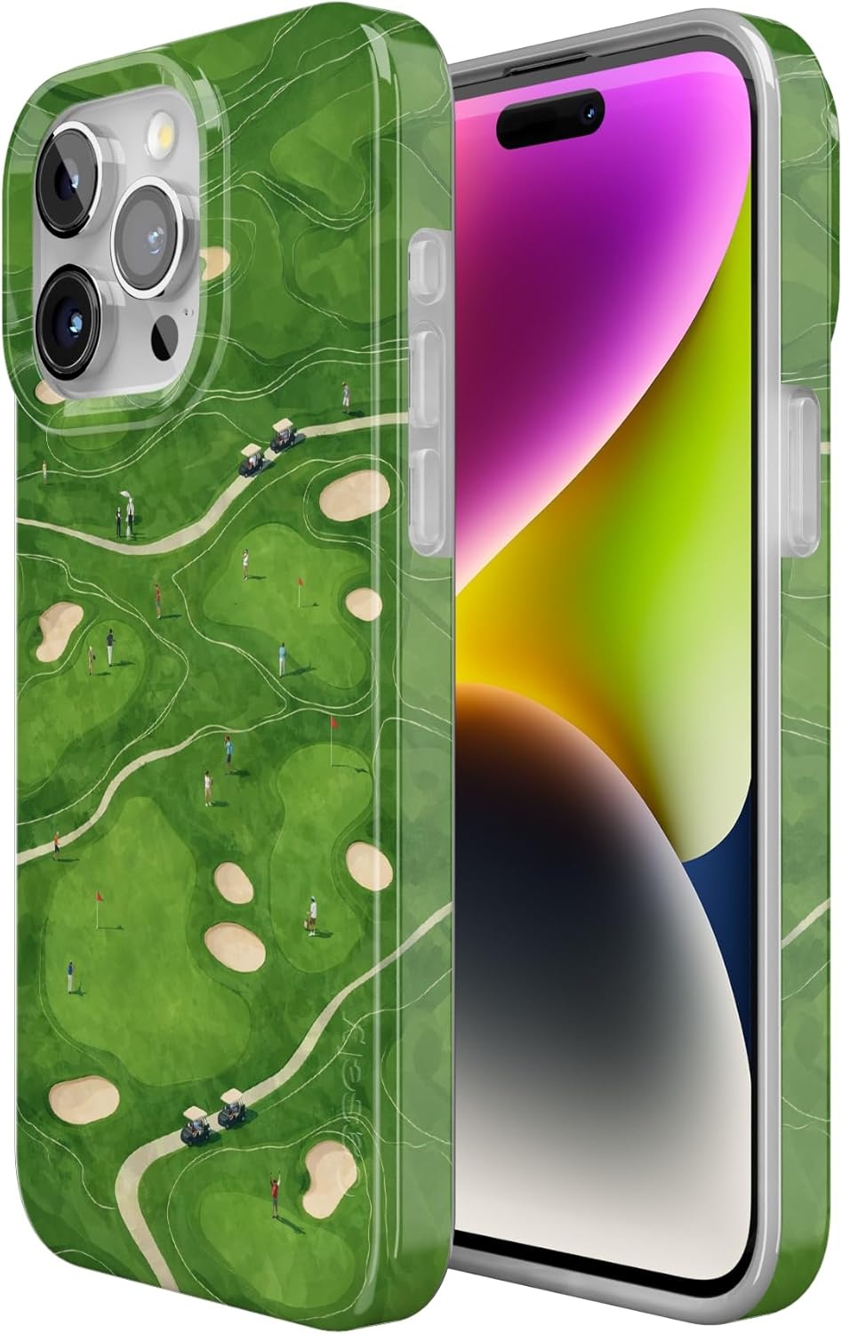 imageCasely iPhone 15 Pro Case Clubhouse The Back Nine Compatible with MagSafe Classic Ultra Thin Design