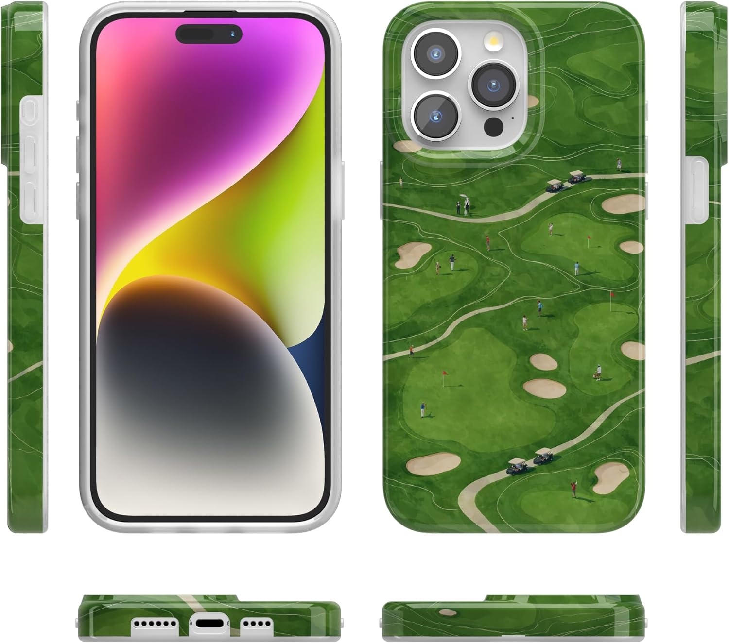 imageCasely iPhone 15 Pro Case Clubhouse The Back Nine Compatible with MagSafe Classic Ultra Thin Design