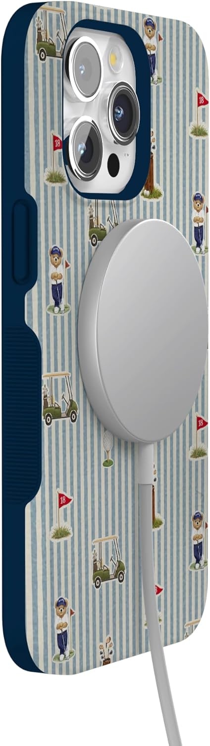 imageCasely iPhone 15 Pro Case Clubhouse The Caddie Print Bold Protective Design Compatible with MagSafe