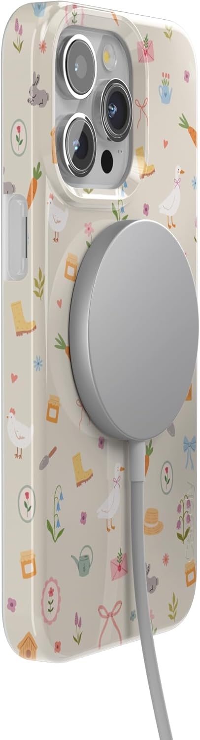 imageCasely iPhone 15 Pro Case Hoppy Garden Spring Things Compatible with MagSafe Classic Ultra Thin Design