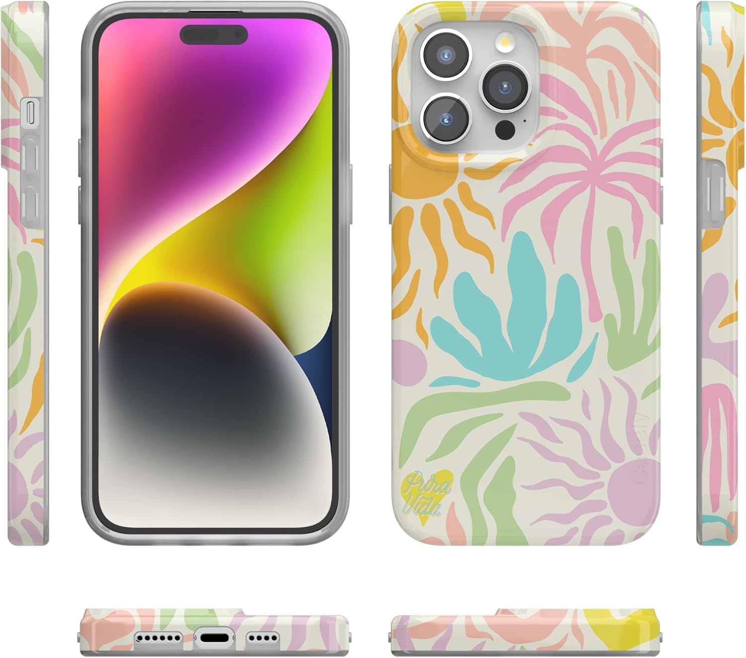 imageCasely iPhone 15 Pro Case Oasis Pura Vida Compatible with MagSafe Classic Ultra Slim Design